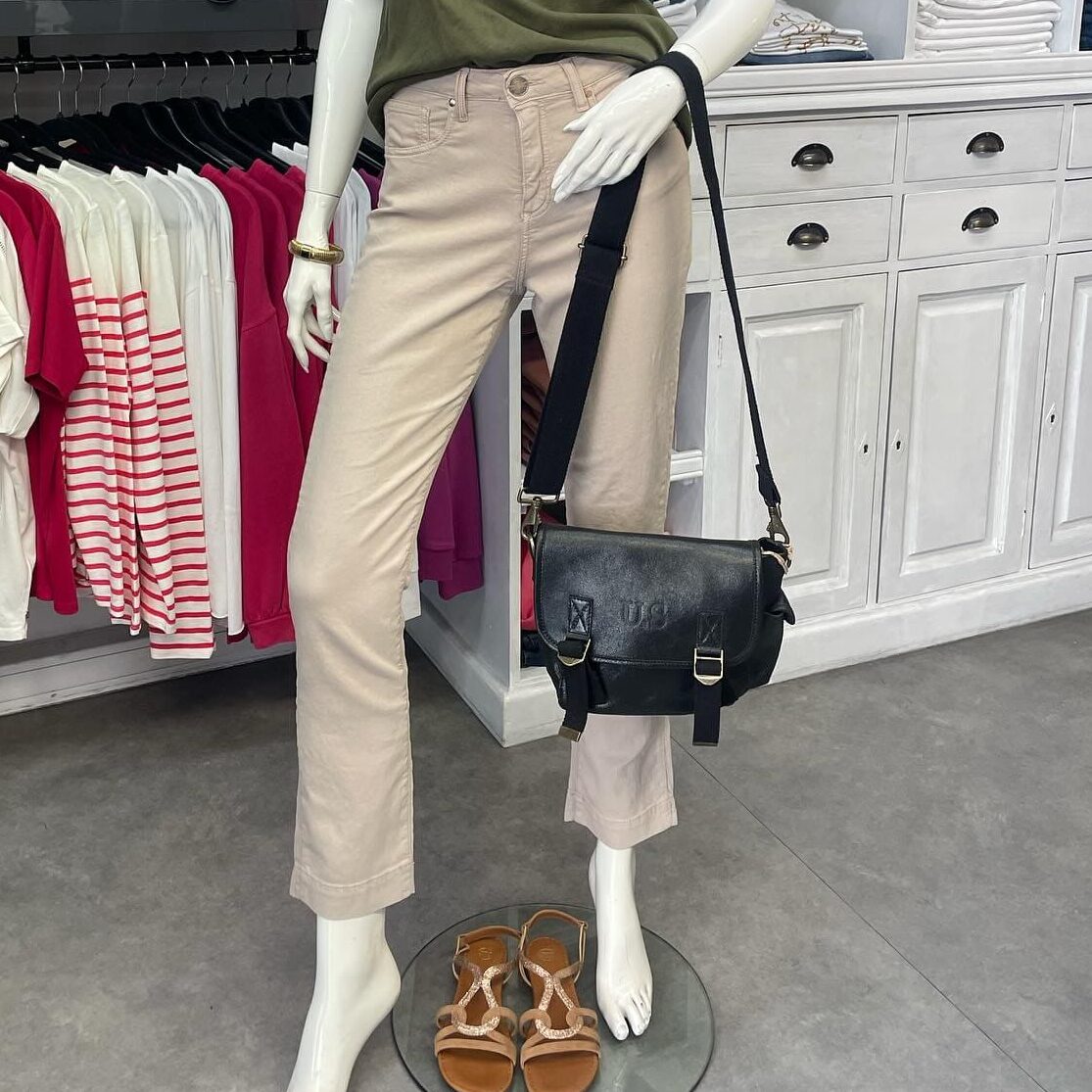 Boutique 7 Bis Histoire de Mode - Pont-Aven - Pantalon Aride Marin Coton Lin