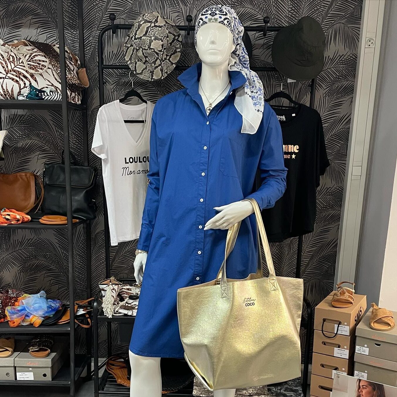 Boutique 7 Bis Histoire de Mode - Pont-Aven - Robe Bleue Rajan