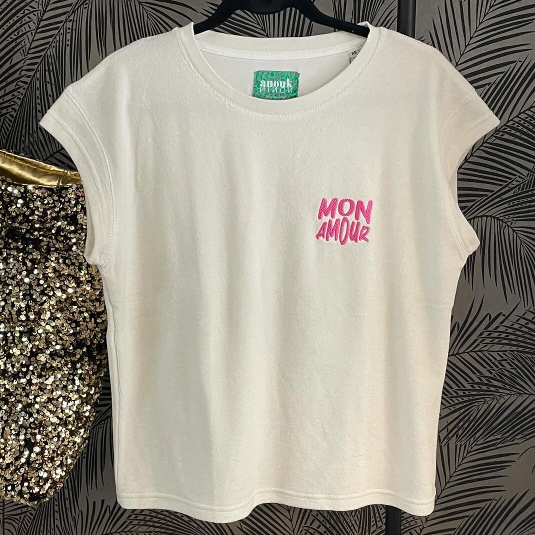 Boutique 7 Bis Histoire de Mode - Pont-Aven - Tee-shirt Blanc Talia Mon Amour