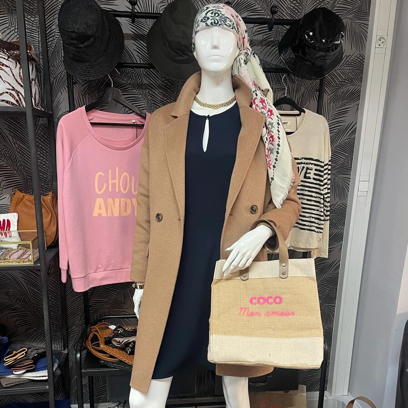 Boutique 7 Bis Histoire de Mode - Pont-Aven - Manteau Camel Poches