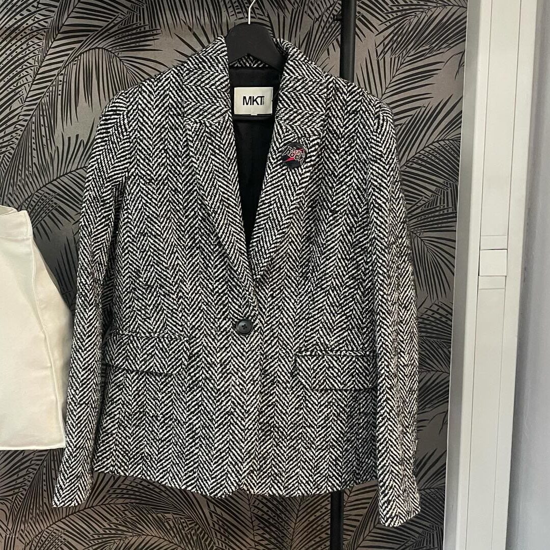 Boutique 7 Bis Histoire de Mode - Pont-Aven - Veste Gris Pied-de-Poule