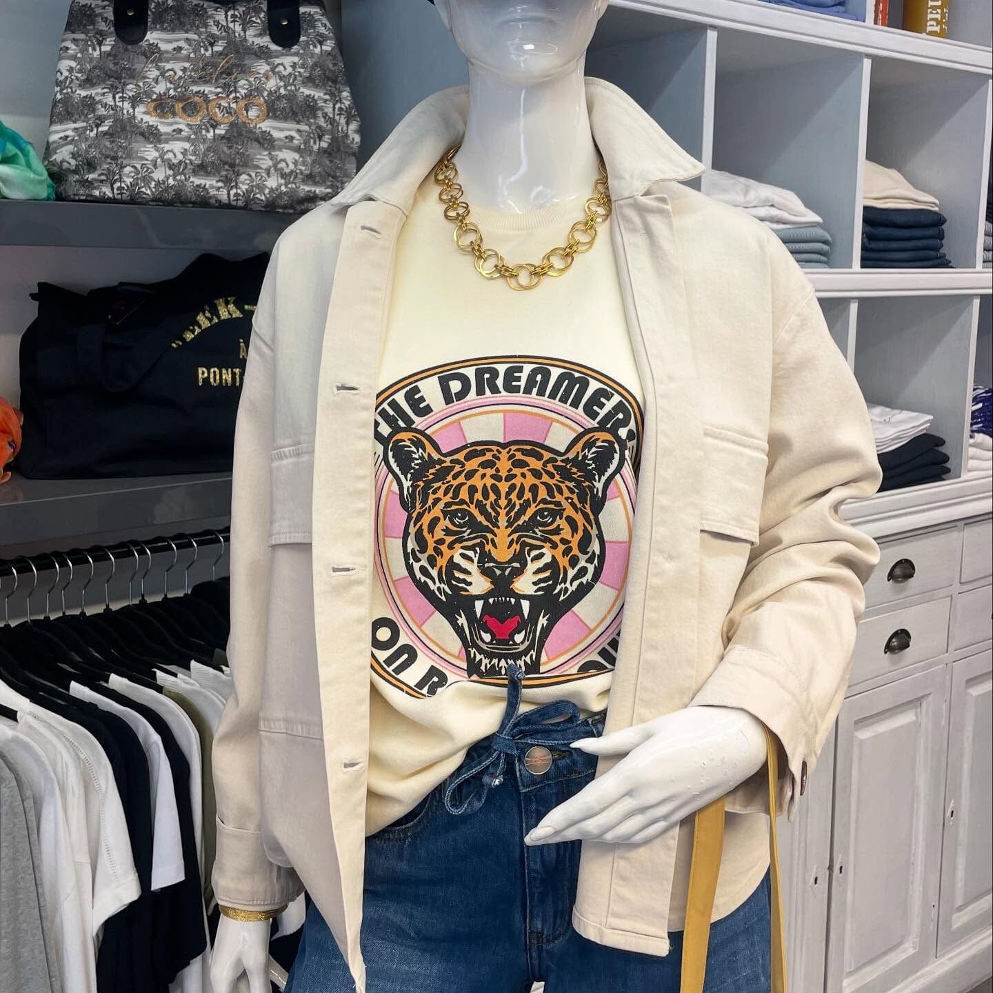 Boutique 7 Bis Histoire de Mode - Pont-Aven - Sweat Tigre Suzon