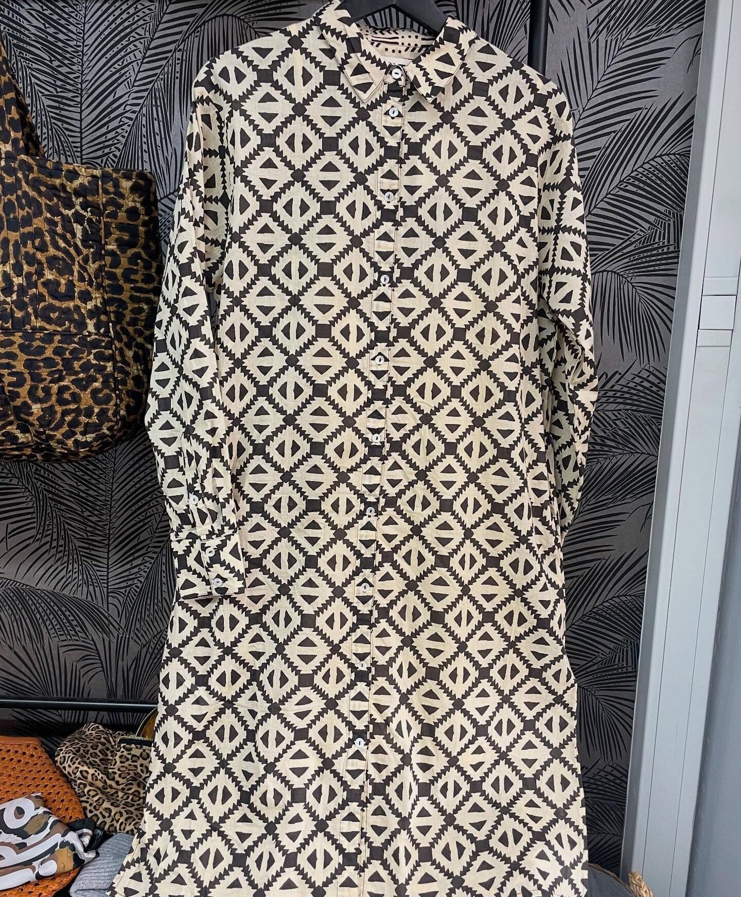 Boutique 7 Bis Histoire de Mode - Pont-Aven - Robe Imprimée Beige Romia
