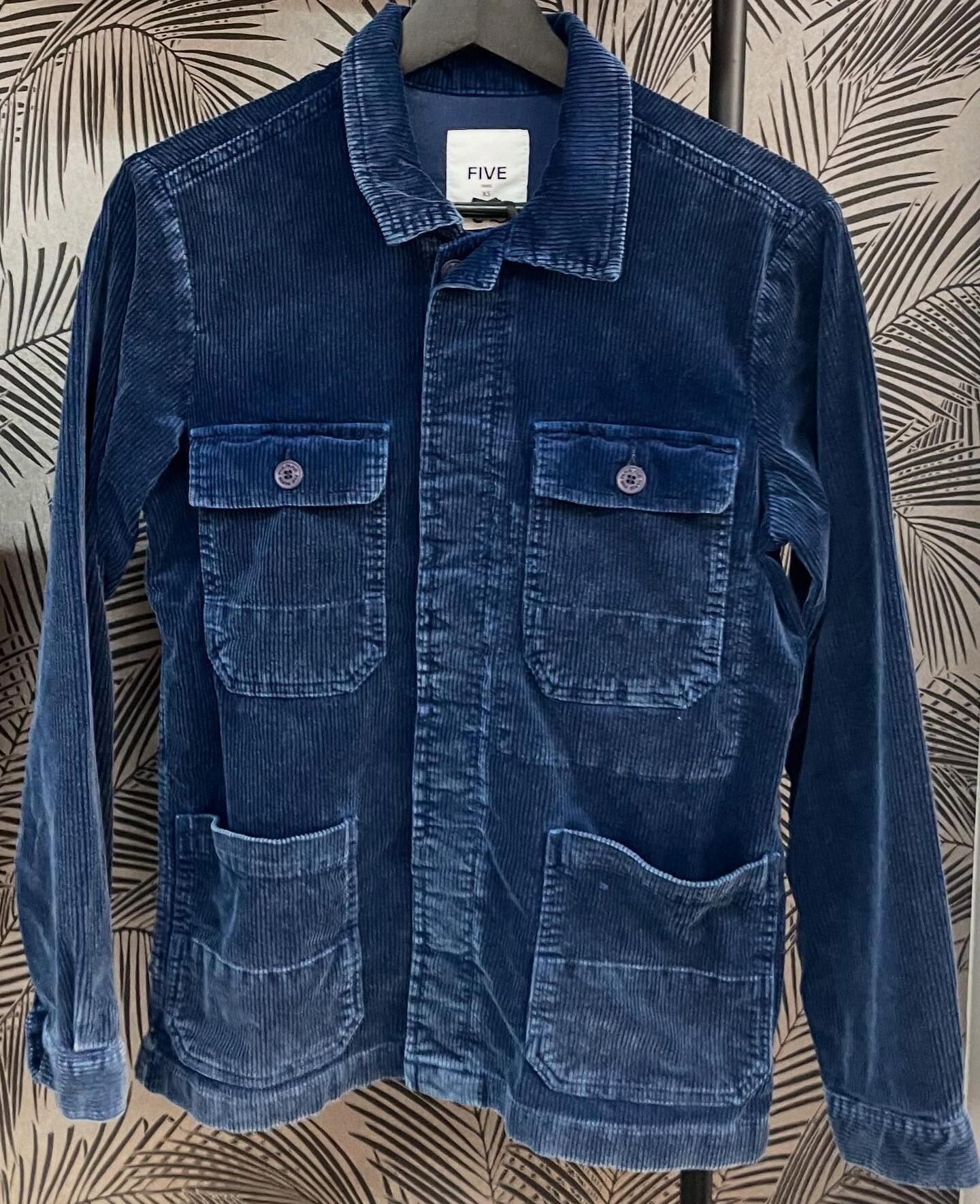 Boutique 7 Bis Histoire de Mode - Pont-Aven - Veste Velours Bleue Vanissa