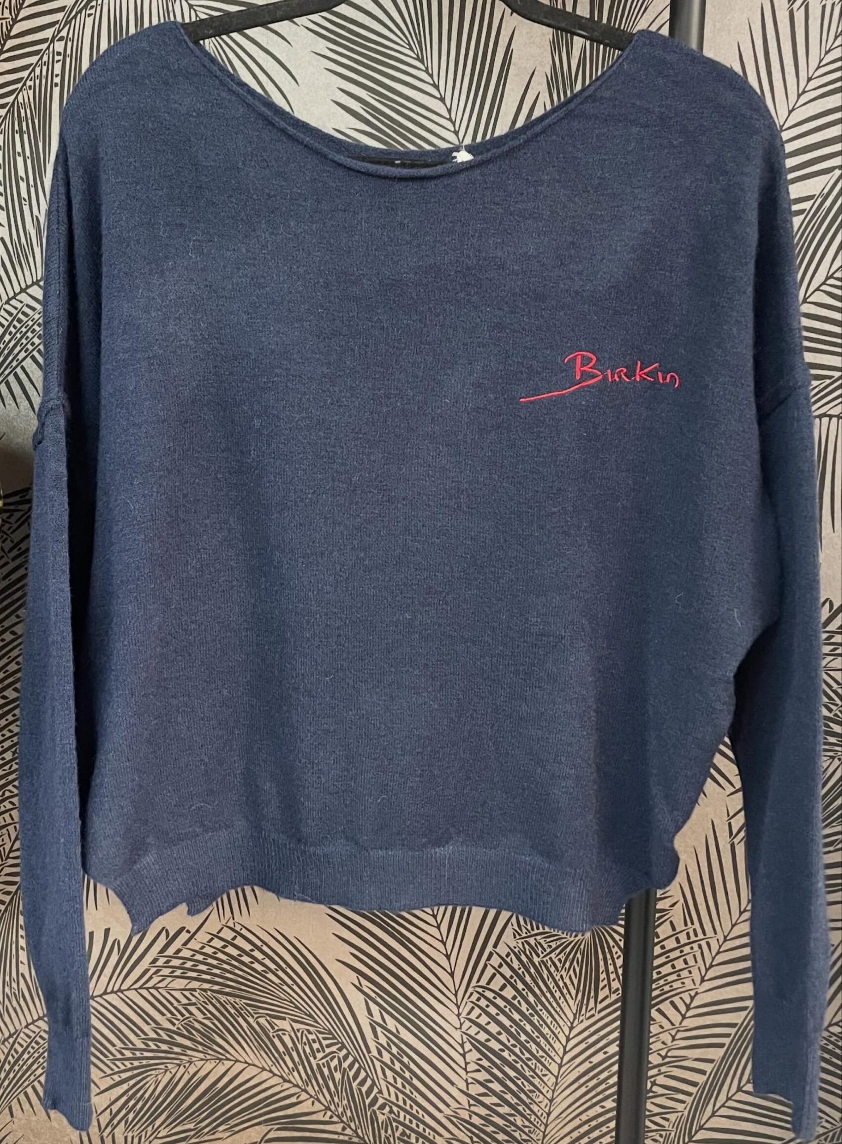Boutique 7 Bis Histoire de Mode - Pont-Aven - Pull Bleu Marine Birkin Col Rond