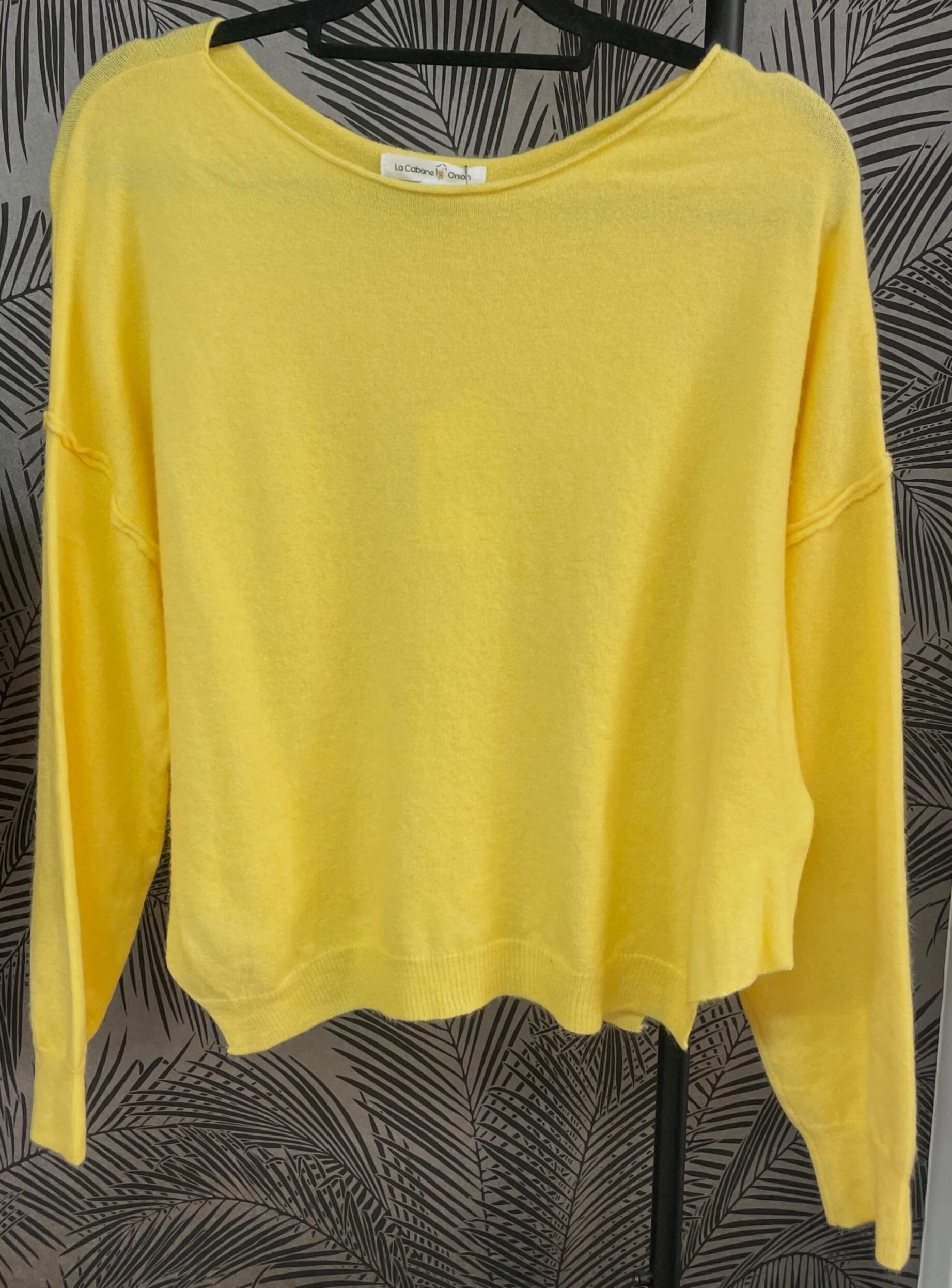 Boutique 7 Bis Histoire de Mode - Pont-Aven - Pull Jaune Birkin Col Rond