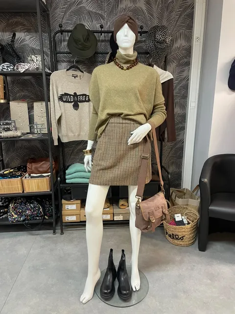 Boutique 7 Bis Histoire de Mode - Pont-Aven -Jupe Carreaux Jena